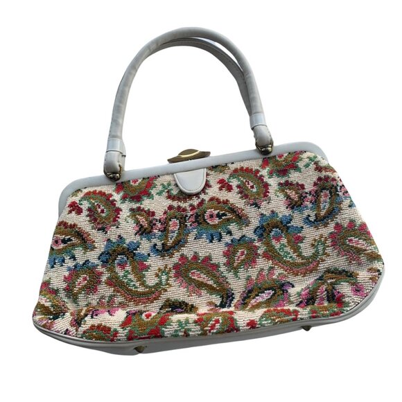 Vintage Garay Tapestry Grandmacore Satchel Purse
